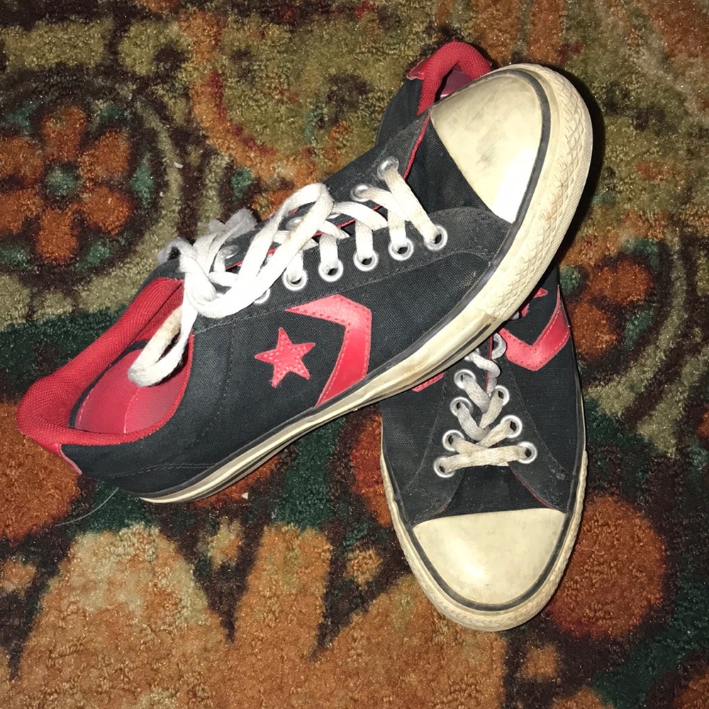 Converse all star cons black/red men’s size 8